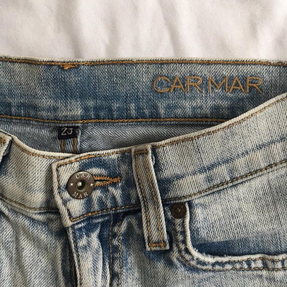 Carmar Faded Blue Denim Cut Offs - Picture 3 of 4